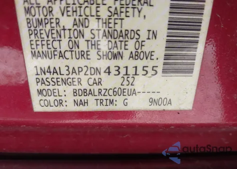 2013 Nissan Altima 2.5 S из США, поврежденный, VIN 1N4AL3AP2DN431155